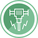 Construction, driller, tool, Hand, Building DarkSeaGreen icon