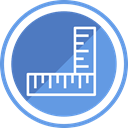 pencil, Drawing, ruler, Design, equipment CornflowerBlue icon