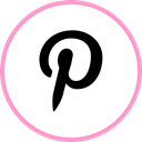 pinterest, media, web, Social Black icon