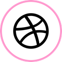 dribbble Black icon