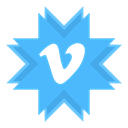 video, Vimeo, video hosting CornflowerBlue icon