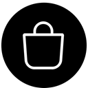 online, shopping, hand bag, Bag, Shop, items Black icon