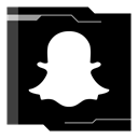 Snapchat, media, internet, online, web, Social, Epic Black icon