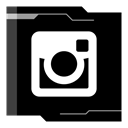 Instagram, web, Social, Epic, media, internet, online Black icon