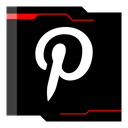 pinterest, web, Social, Epic, media, internet, online Black icon