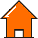 Home, house, Building, lodging, shelter DarkOrange icon