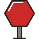 travel, Road, stop, sign, signal Firebrick icon