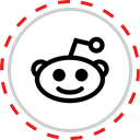 media, Logo, Reddit, Social, Company, Brand Black icon