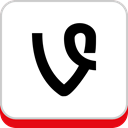 Vine, media, Logo, Social, Company, Brand Red icon