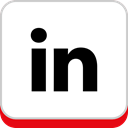 media, Logo, Linkedin, Social, Company, Brand Red icon