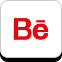 media, Logo, Social, Behance, Company, Brand Red icon