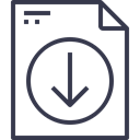 Business, Form, paper, Message, Down, document, Arrow, office, Page Black icon