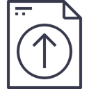document, paper, Message, Arrow, Up, office, Page, Business, Form Black icon