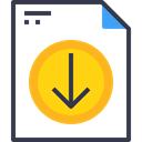 Form, Message, Down, Arrow, office, Page, Business, document, paper Black icon