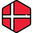 Nation, world, flag, Denmark, flags, Country Crimson icon