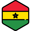 world, flag, Ghana, flags, Country, Nation Black icon