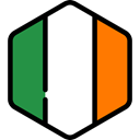 world, flag, Ireland, flags, Country, Nation Black icon