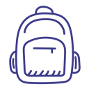 rucksack, Backpack, Schoolbag, knapsack Black icon