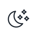 Clear, Stars, Moon, night, weather, sky, star Icon
