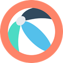 Fun, entertainment, leisure, Ball, Beach ball, summer Salmon icon