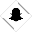 Social, Snapchat, online, presence, media, everywhere, omnipresence Black icon