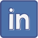 Linkedin, Metro, outline SteelBlue icon