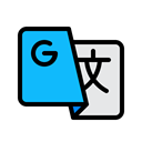 Text, Translate, translation, google, Language Black icon