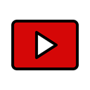 media, video, player, play, Logo, youtube Red icon