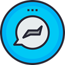media, network, Message, Logo, Social, social icon DeepSkyBlue icon