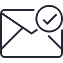 Email, envelope, mail, Letter, Business, Address, Communication, Mailbox Black icon