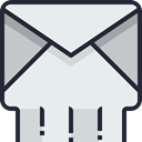 Email, envelope, mail, Letter, Business, Address, Communication, Mailbox Lavender icon