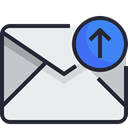 Email, envelope, mail, Letter, Business, Address, Communication, Mailbox Lavender icon