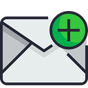 Email, envelope, mail, Letter, Business, Address, Communication, Mailbox Lavender icon