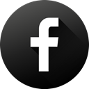 Social, long shadow, High Quality, Circle, Facebook, social media, Black white DarkSlateGray icon