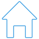 free, outline, Home, Blue, ui Black icon