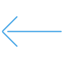 Blue, Left, Arrow, ui, free, outline Black icon