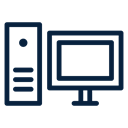 pc, technology, electronic, Computer, web Black icon
