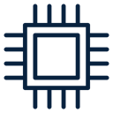 Computer, web, technology, electronic, Microprocessor MidnightBlue icon