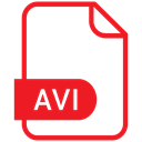 document, File, Format, Avi Crimson icon