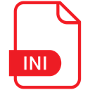 Format, Ini, document, File Crimson icon