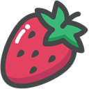 food, Fruit, strawberry, organic, vegetarian, vegan IndianRed icon