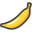 food, Fruit, organic, Banana, vegetarian, vegan Black icon