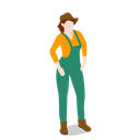 people, Female, woman, standing, Farm, Farmer SeaGreen icon