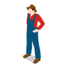 Man, people, male, standing, Farm, Farmer Black icon