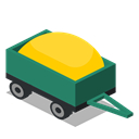 Trailer, rural, vehicle, Farm Black icon