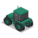 Back, vehicle, tractor, Farm, rural Black icon