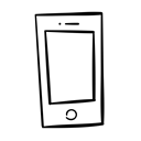 phone, Contact, Call, handdrawn, technology, Communication, Calling, caller, mobile phone, Iphone, cellphone Black icon