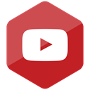 youtube, Colored, Hexagon, High Quality, media, social media, Social Firebrick icon