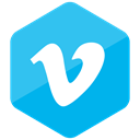 media, social media, Vimeo, Social, Colored, Hexagon, High Quality DeepSkyBlue icon