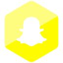 media, social media, Social, Colored, Hexagon, Snapchat, High Quality Khaki icon